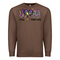 Chestnut peace love mardi gras Premium Sweatshirt - CowGirlArtShop