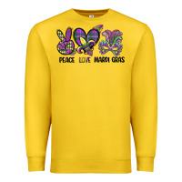 Lemon peace love mardi gras Premium Sweatshirt - CowGirlArtShop
