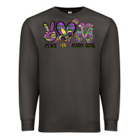 Smoke peace love mardi gras Premium Sweatshirt - CowGirlArtShop