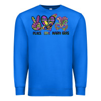 True Royal peace love mardi gras Premium Sweatshirt - CowGirlArtShop