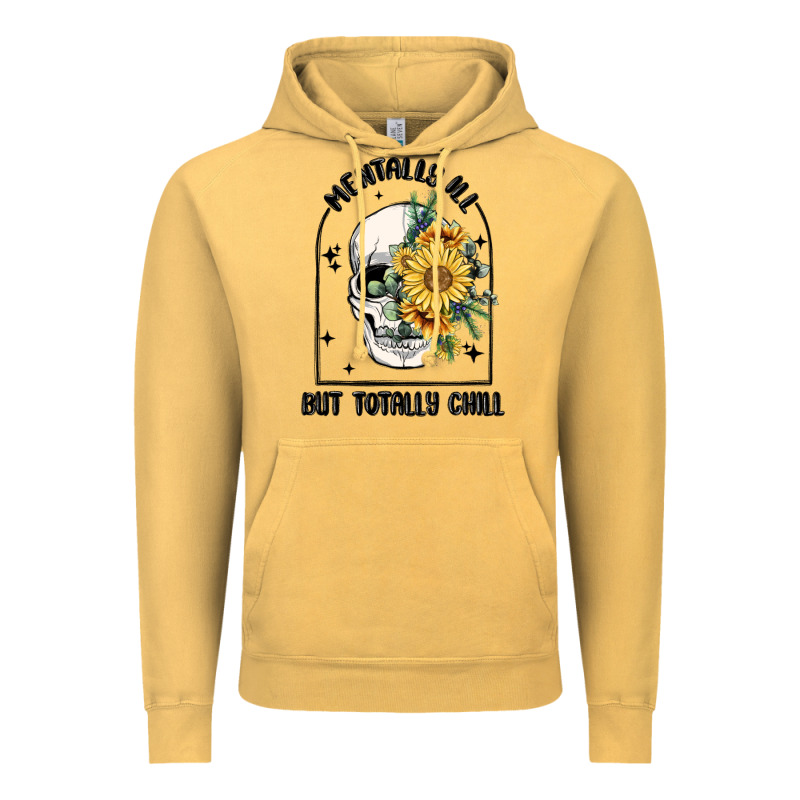 Mentally Ill But Totally Chill Vintage Hoodie by MaliasSmallBusiness | Teevron