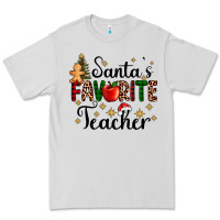 Dove Grey santa's favorite teacher Premium Tee - AdoDesignShop