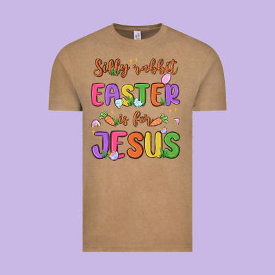Silly Rabbit Easter Is For Jesus Vintage Tee Designed By Maliassmallbusiness