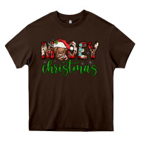 Chocolate Brown mooey christmas Heavy Core Tee - JahusDesignShop