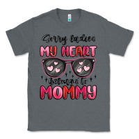 Charcoal Heather sorry ladies my heart belongs to mommy Classic Tee - MaliasSmallBusiness