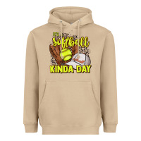 Mushroom It's a Softball kinda day leopard Heavyweight Hoodie - HowdyJamesFarm