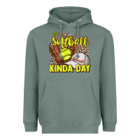 Sage It's a Softball kinda day leopard Heavyweight Hoodie - HowdyJamesFarm