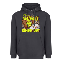 Smoke It's a Softball kinda day leopard Heavyweight Hoodie - HowdyJamesFarm