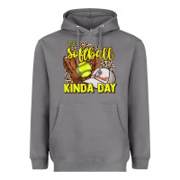 Storm It's a Softball kinda day leopard Heavyweight Hoodie - HowdyJamesFarm