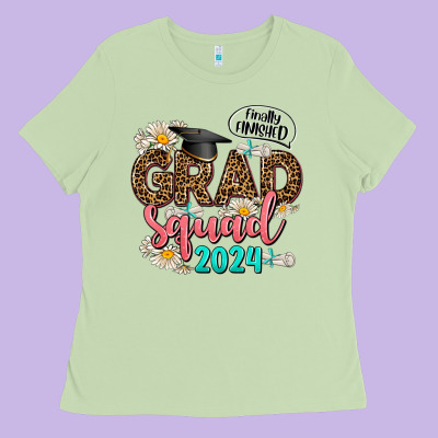 Grad Squad 2024 Ladies Tee Designed By Adodesignshop