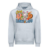Heather Grey one hip lunch lady easter day Urban Hoodie - FaDigitalArtStudio