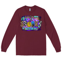 Burgundy it's spooky season Long Sleeve Tee - JahusDesignShop