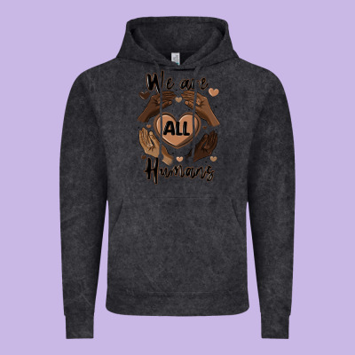 We Are All Humans Vintage Hoodie Designed By Maliassmallbusiness