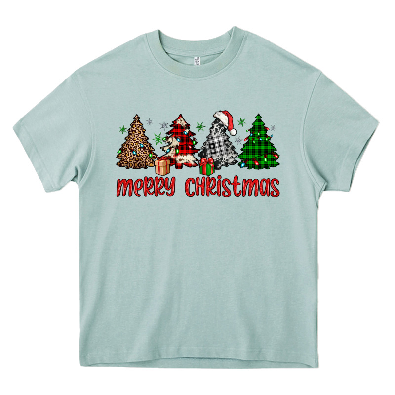 Merry Christmas Tree Heavy Core Tee by JahusDesignShop | Teevron