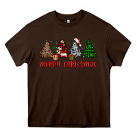 Chocolate Brown merry christmas tree Heavy Core Tee - JahusDesignShop