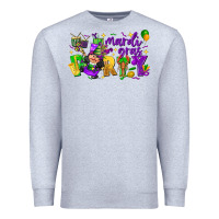 Heather Grey mardi gras party Premium Sweatshirt - CowGirlArtShop