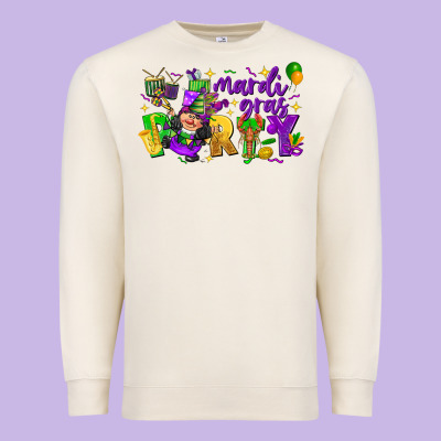 Mardi Gras Party Premium Sweatshirt Designed By Cowgirlartshop