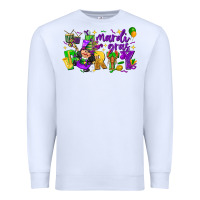 White mardi gras party Premium Sweatshirt - CowGirlArtShop
