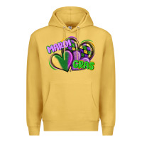 Antique Gold mardi gras heart Premium Hoodie - CowGirlArtShop