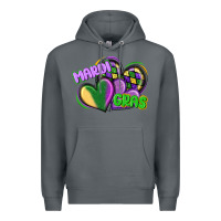 Rock mardi gras heart Premium Hoodie - CowGirlArtShop
