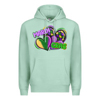 Seafoam mardi gras heart Premium Hoodie - CowGirlArtShop
