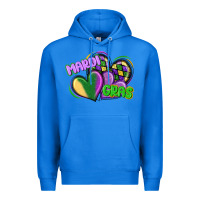 True Royal mardi gras heart Premium Hoodie - CowGirlArtShop
