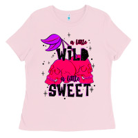 Bubblegum Pink a little wild a little sweet Ladies Tee - JahusDesignShop
