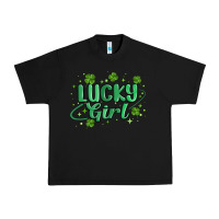Black lucky girl Urban Heavy Tee - MaliasSmallBusiness