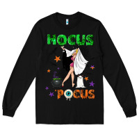 Black hocus pocus with witch Long Sleeve Tee - NancyCooperArtShop
