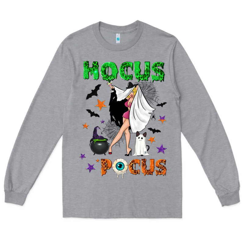 Hocus Pocus With Witch Long Sleeve Tee by NancyCooperArtShop | Teevron