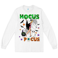 White hocus pocus with witch Long Sleeve Tee - NancyCooperArtShop
