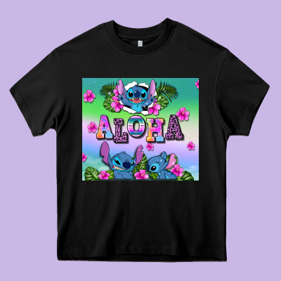 Aloha Stitch Heavy Core Tee Designed By Adodesignshop