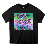 Black aloha stitch Heavy Core Tee - AdoDesignShop