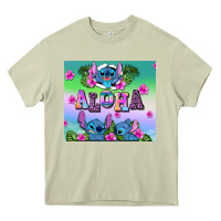 Mossy aloha stitch Heavy Core Tee - AdoDesignShop