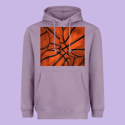 Distressed Basketball Pattern Heavyweight Hoodie Designed By Tumblerdesignbyshophia