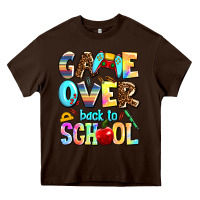 Chocolate Brown game over back to school Heavy Core Tee - AdoDesignShop