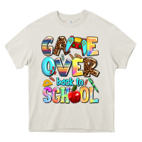 Cream game over back to school Heavy Core Tee - AdoDesignShop