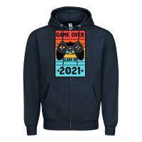 Navy Game Over Class Of 2021 Zipper Hoodie - Bettercallsaul