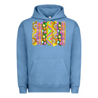 Pigment Pebble Blue Easter Brushstrokes Urban Hoodie - BundleAndBundleShop