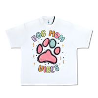 White dog mom vibes Urban Heavy Tee - MaliasSmallBusiness