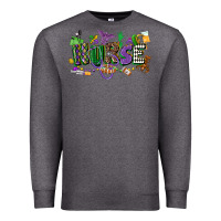 Charcoal Heather nurse mardi gras Premium Sweatshirt - CowGirlArtShop