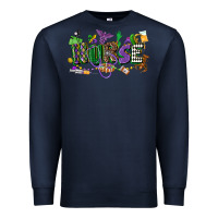 Navy nurse mardi gras Premium Sweatshirt - CowGirlArtShop