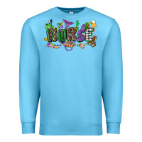 Ocean Blue nurse mardi gras Premium Sweatshirt - CowGirlArtShop