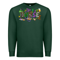Sports Green nurse mardi gras Premium Sweatshirt - CowGirlArtShop