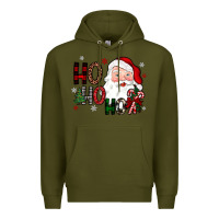 Army Green ho ho ho Premium Hoodie - JahusDesignShop