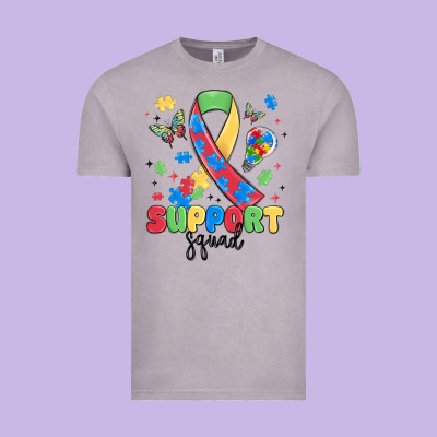 Support Squad Autism Vintage Tee Designed By Maliassmallbusiness