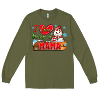 Army Green i love being a mama Long Sleeve Tee - MaliasSmallBusiness