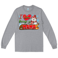 Heather Grey i love being a mama Long Sleeve Tee - MaliasSmallBusiness