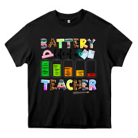 Black battery life of a teacher Heavy Core Tee - AdoDesignShop