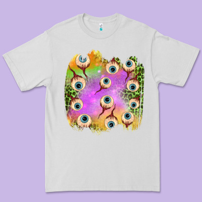 Eyes Leopard Halloween Patch Premium Tee Designed By Bundleandbundleshop